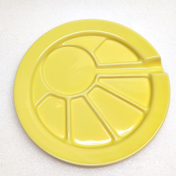 Hoffritz Fondue Plates Set of 6 9 1/2 Ceramic Divided Plates - Picture 6 of 12